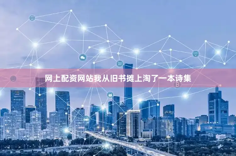 网上配资网站我从旧书摊上淘了一本诗集